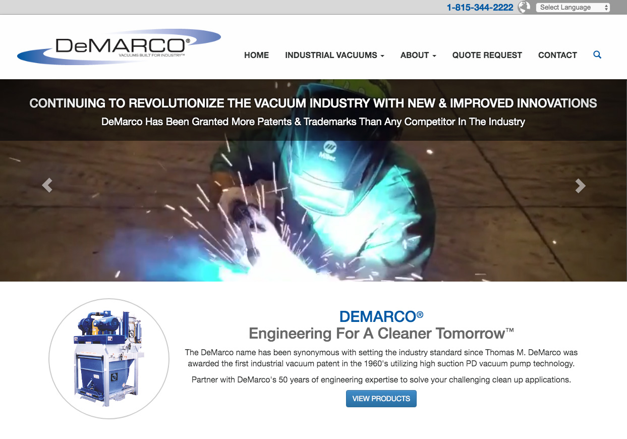 DeMarco Vacuums Built for Industry